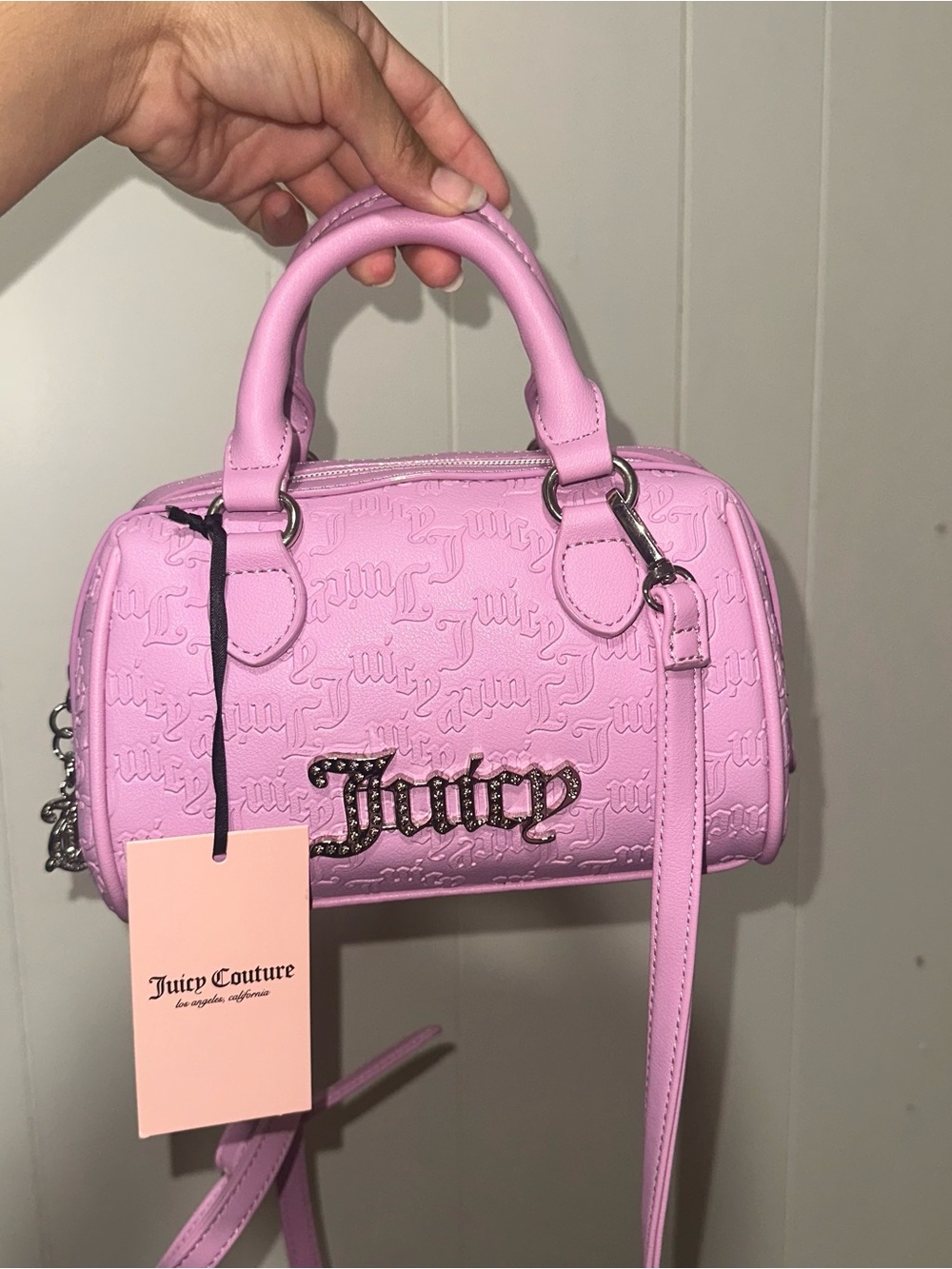 Juicy Couture Pink Embossed Mini Satchel